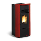 Pelletkachel TMC 810 Elegance 8,10 kW Zwart-Bordeauxrood