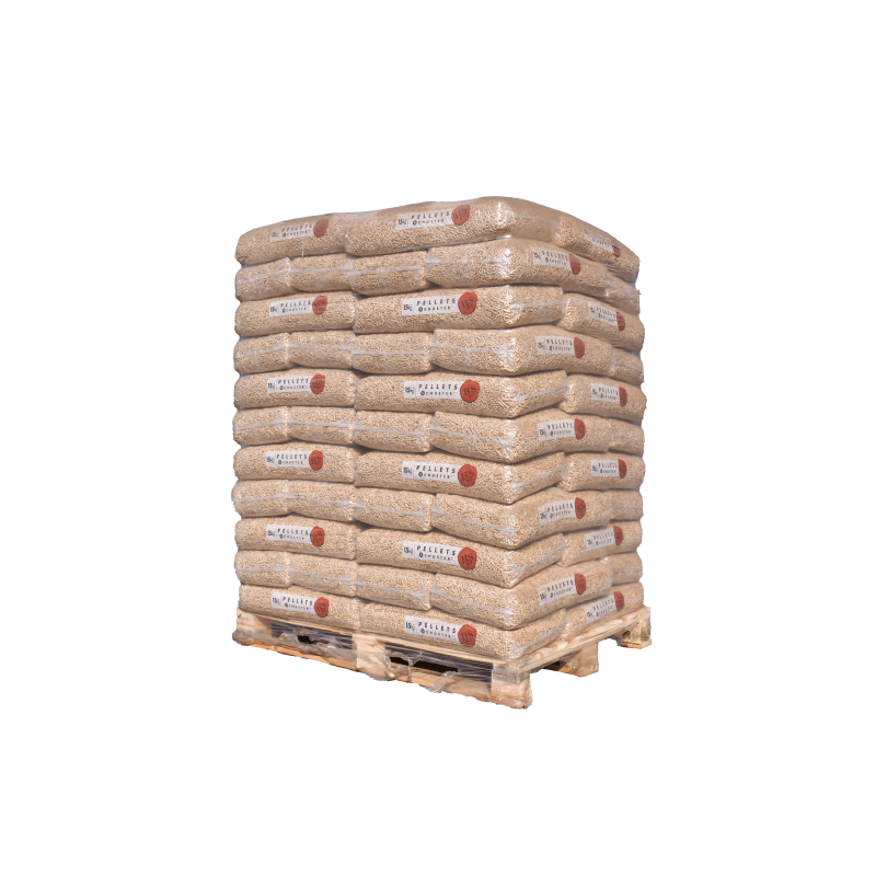 SCHÜSTER houtpellets – Pallet van 66 zakken (990 kg) – EN Plus A1 / DIN+