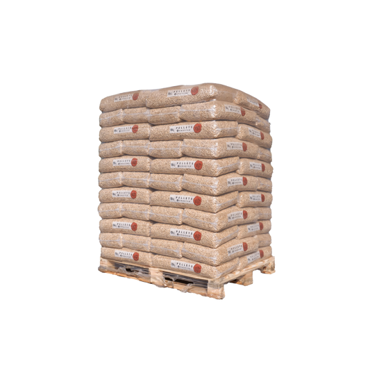 SCHÜSTER houtpellets – Pallet van 66 zakken (990 kg) – EN Plus A1 / DIN+